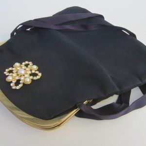 mel-ton Navy Clutch Mid Century Modern Bag
